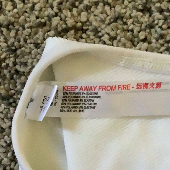 Out from Under for Urban Outfitters White ribbed crop tank top M/L - Picture 2 of 2